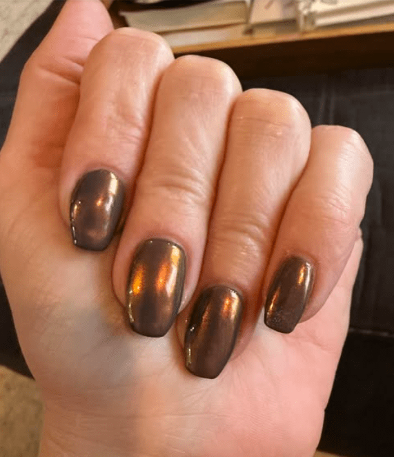 Nail Accessories Bronze Liquid Chrome Effect
