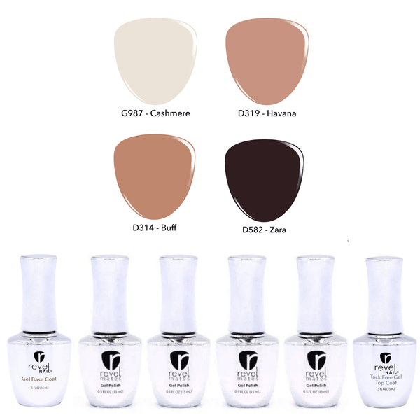 Nude Shades 4 Color Gel Polish Starter Kit