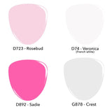 Pinks and Whites 4 Color Gel Polish Starter Kit