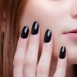 Press Ons I Like my Coffee Black | Gloss Medium Coffin Press-On Nails