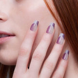 Press Ons Velvet Violet | Gloss Medium Coffin Press-On Nails