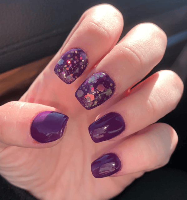 D448 Amethyst (TT7) Purple Glitter Dip Powder – Revel Nail