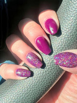 D630 Seduce Purple Flake Dip Powder