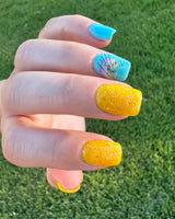 D513 Sunburst Yellow Flake Dip Powder