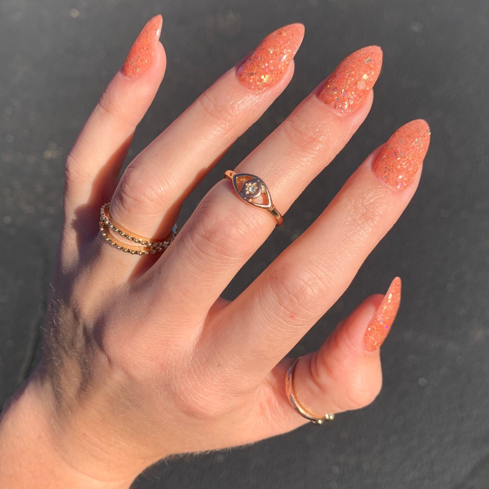 D766 Indulge Orange Glitter Dip Powder – Revel Nail