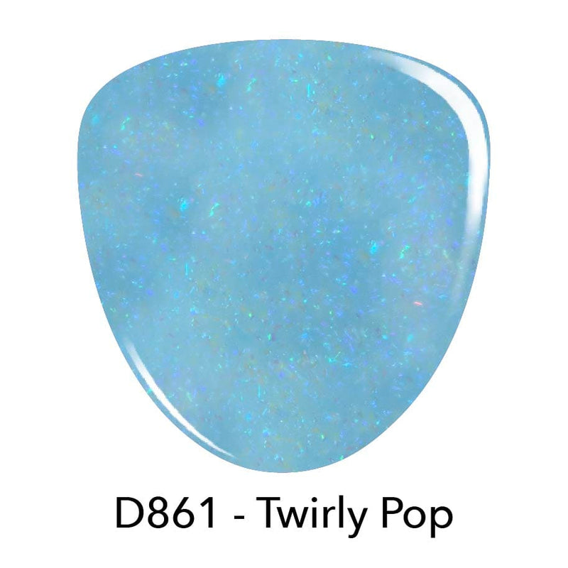 Dip Powder D861 Twirly Pop Blue Flake Dip Powder