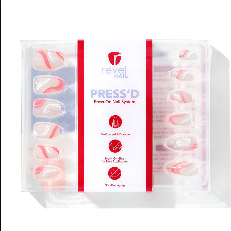 Press Ons Double Bubble | Gloss Medium Oval Press-On Nails