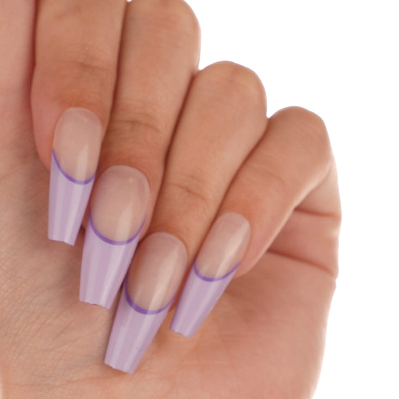 28 Pcs Flower Purple Press on Nails Coffin Mid Coffin Nails, Nails Press  On, Fake Nails, Glue on Nails, Stick on Nails, Artificial Nails - Etsy