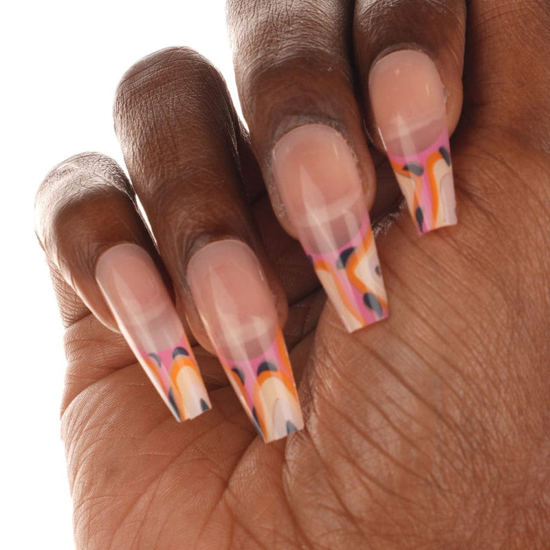 Press Ons Toucan Sun | Gloss Extra Long Coffin Press-On Nails
