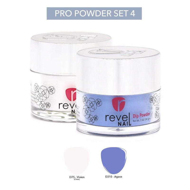 Revel Nail Dip Powder Pro 2 Powder Set - FREE Set 4- D75 & D310