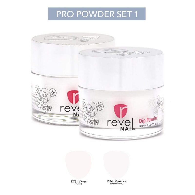 Revel Nail Dip Powder Pro 2 Powder Set - FREE Set 1- D75 & D74