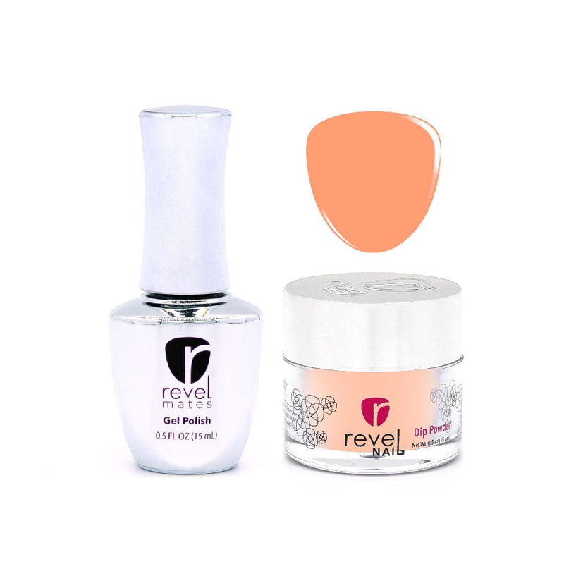 Revel Nail Dip Powder Revel Mates Lacquer Gel Polish + Dip Set | D320 Apricot
