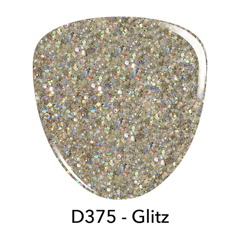 D375 Glitz Gold Glitter Nail Polish