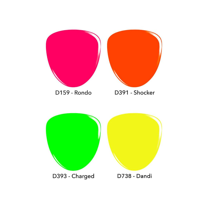 Revel Nail Dip Powder Starter Kit Under Neon Lights | Four Color Starter Kit